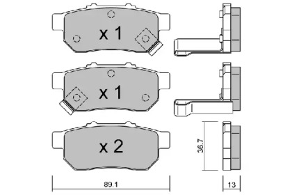 Комплект тормозных колодок (AISIN: BPHO-2900)